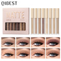 QIBEST Liquid Eyeshadow Cream Smooth Eye Makeup Long Lasting Waterproof Eyeshadow Stick Blush Dual Purpose Contour Cosmetic Kits