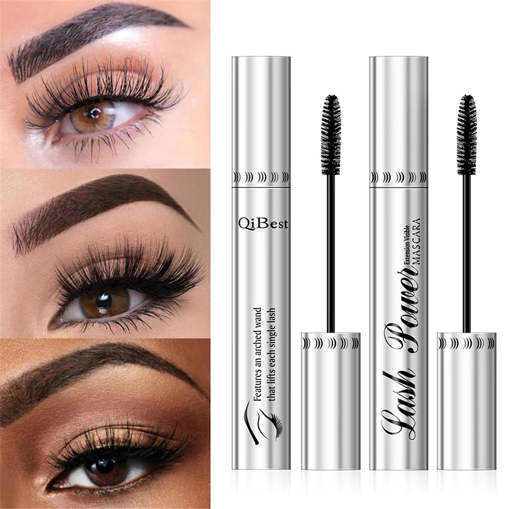 2pcs/set Black Mascara Beauty Makeup 4D Curling Lash Eyelash Extension Waterproof