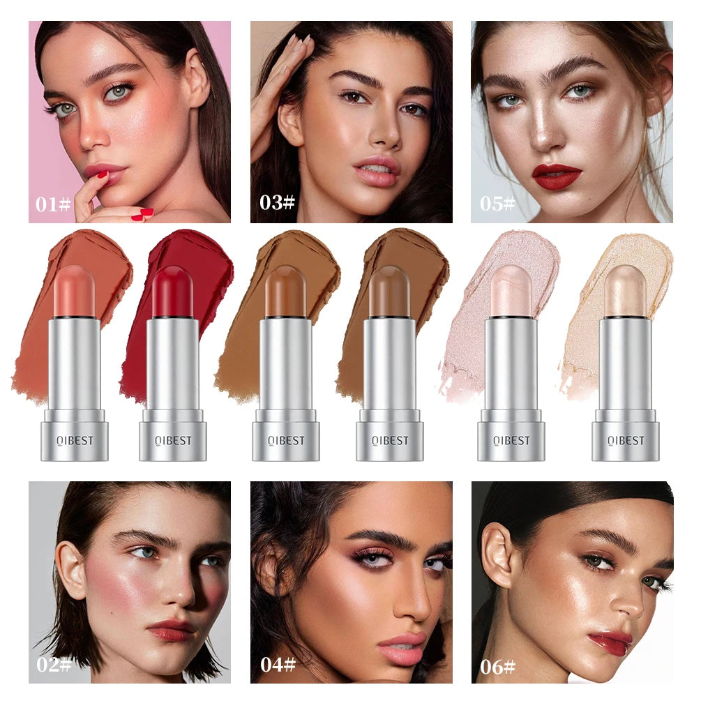QIBEST Multifunctional Highlighter Bronzers Stick