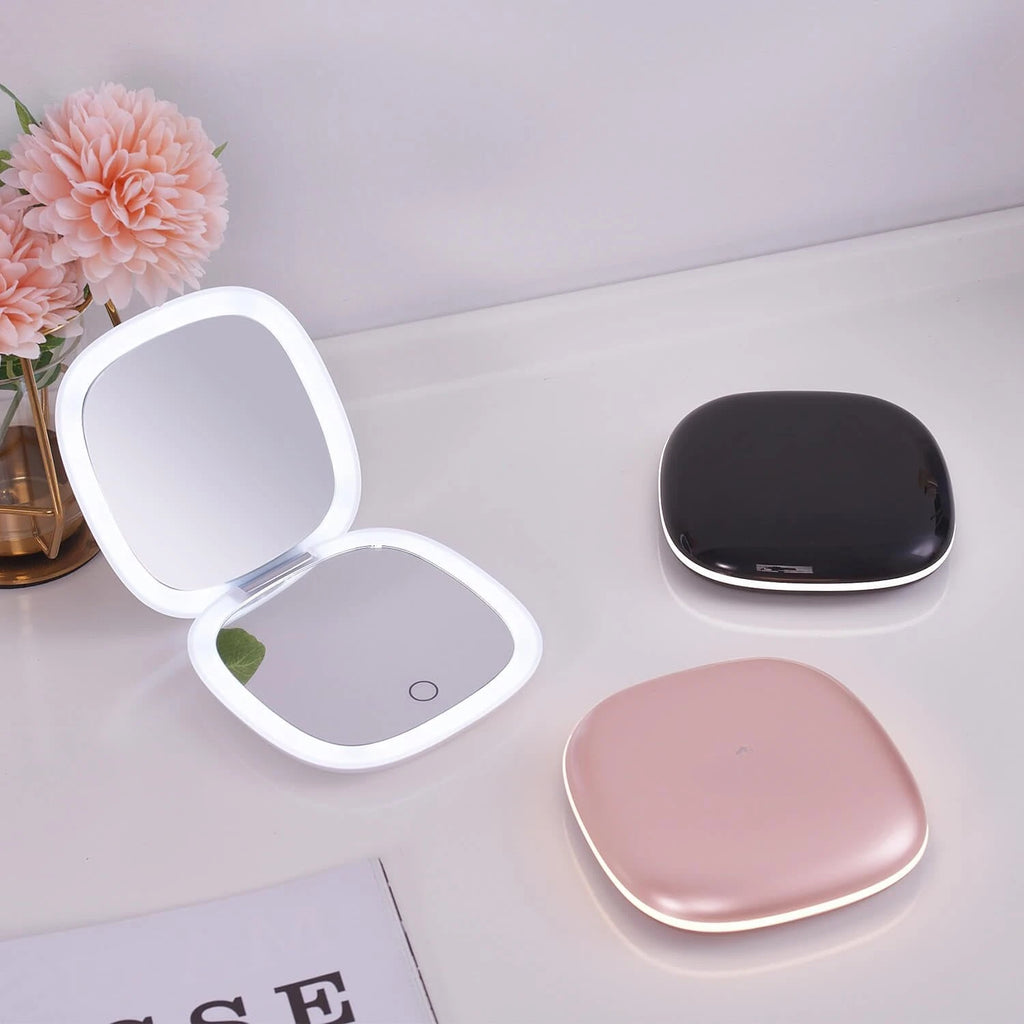 Miroir LED de poche carré