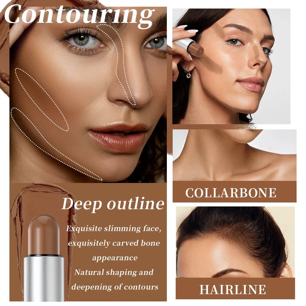 QIBEST Multifunctional Highlighter Bronzers Stick