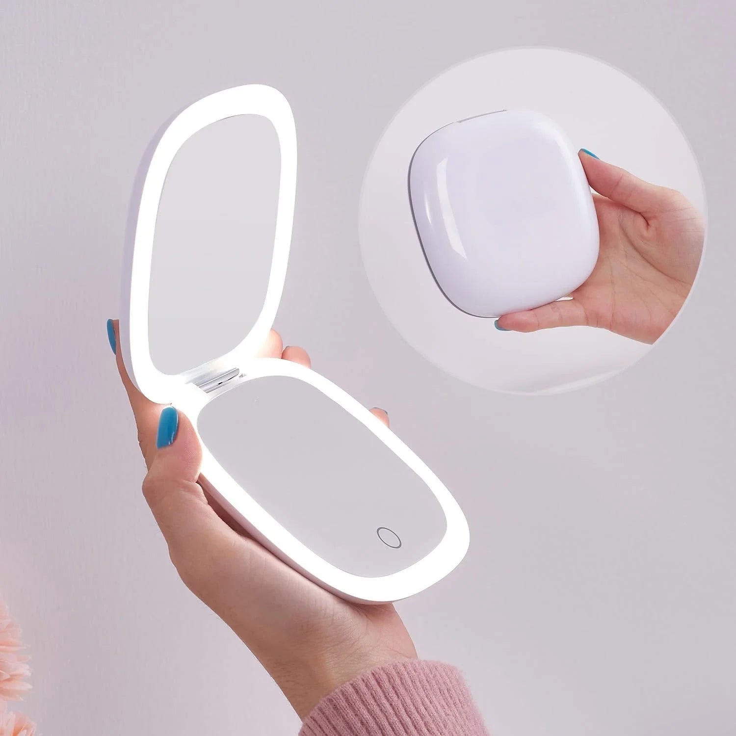 Miroir LED de poche carré