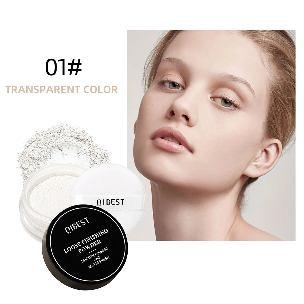 QIBEST 4 Colors Loose Powder Waterproof Oil-Control Matte