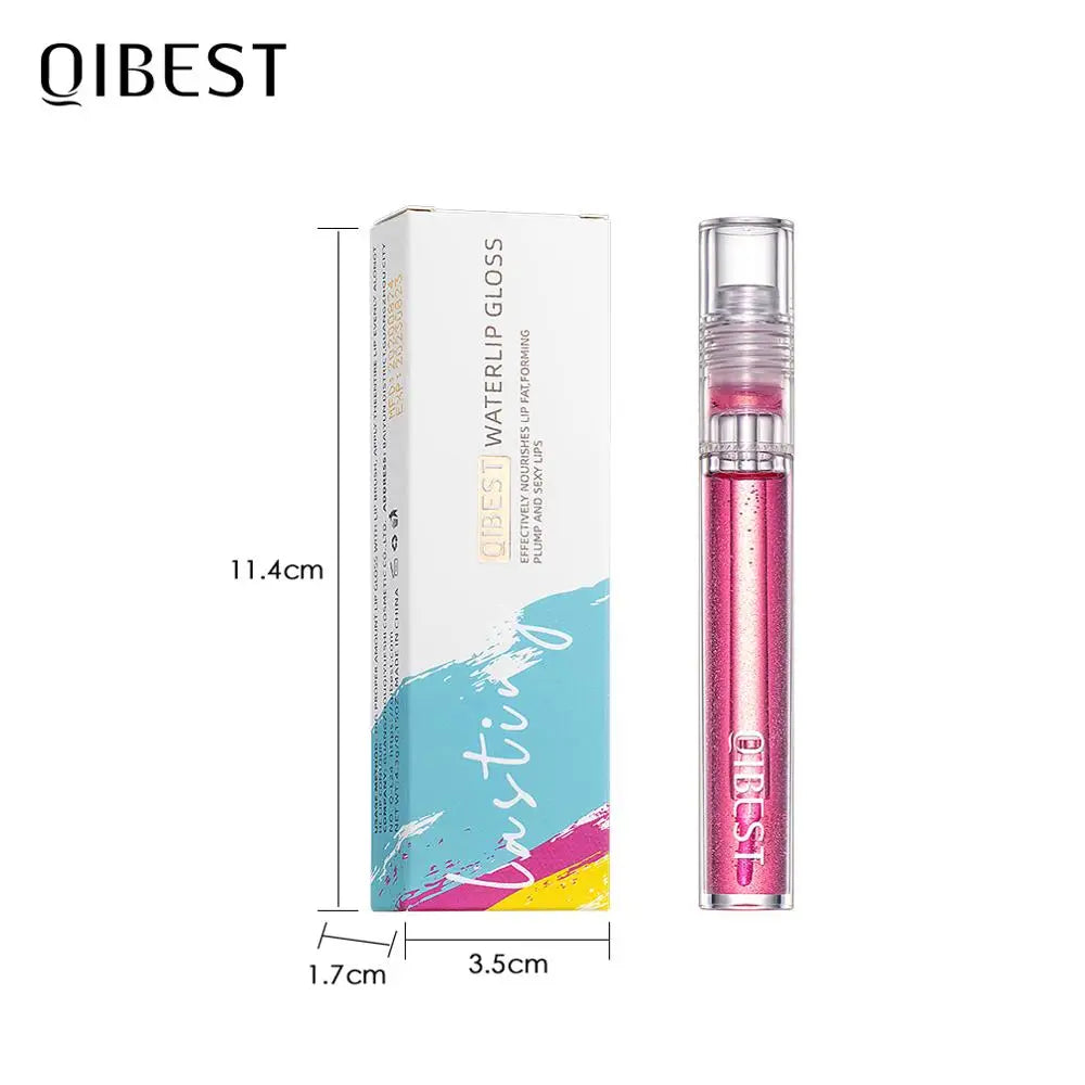 QIBEST Moisturizer Plumper Lip Gloss Long Lasting Transparent Lipgloss Base Watery
