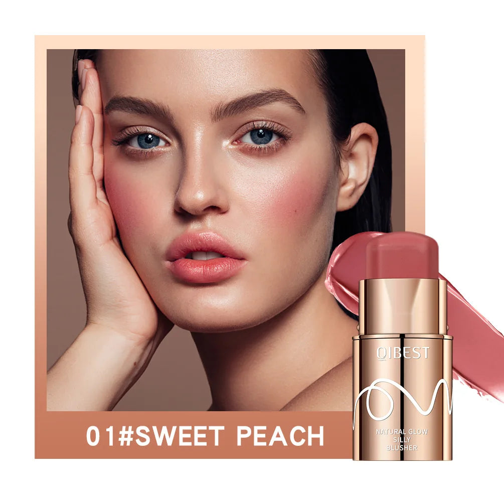 6 Colors Cream Blush Stick Waterproof Long Lasting Cheek Lip Eye Makeup Blendable