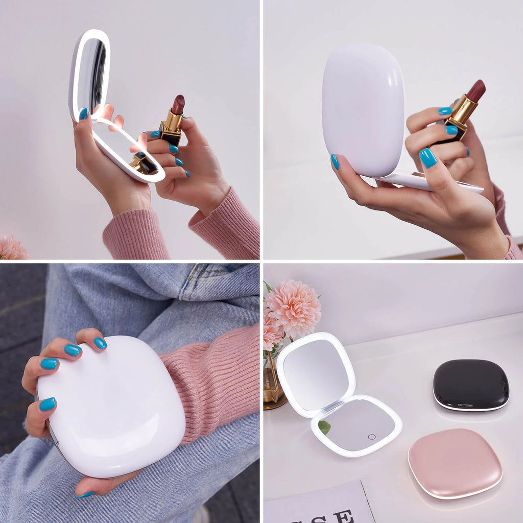 Miroir LED de poche carré