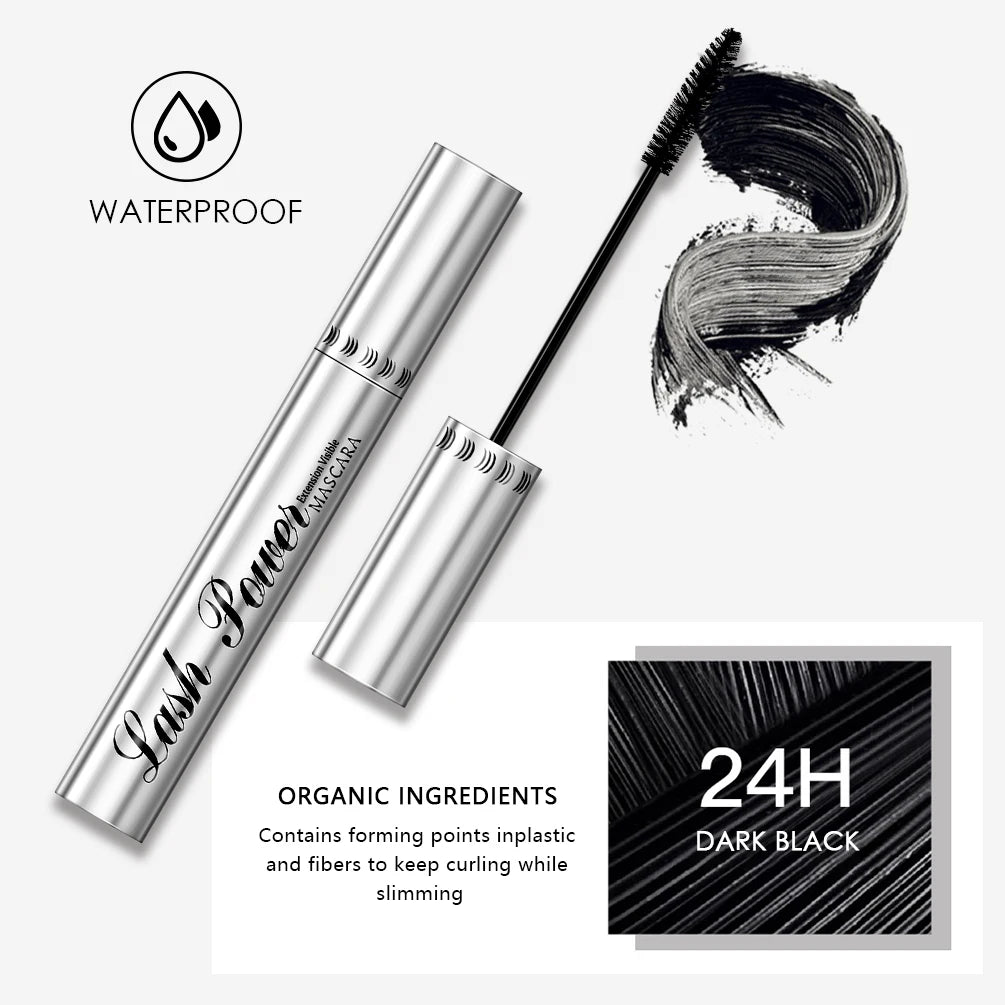 2pcs/set Black Mascara Beauty Makeup 4D Curling Lash Eyelash Extension Waterproof