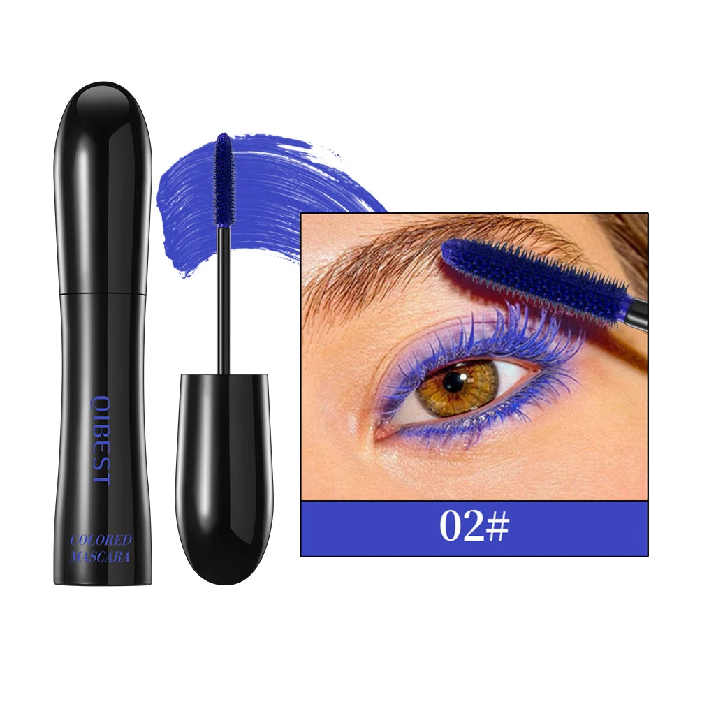 QIBEST 4D Silk Fiber Eyelash Mascara Waterproof Colorful Mascara