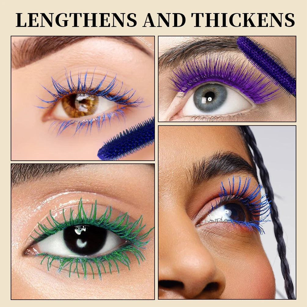 QIBEST 4D Silk Fiber Eyelash Mascara Waterproof Colorful Mascara