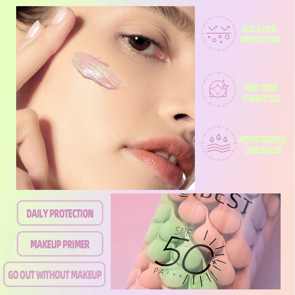 QIBEST Protective Pre-makeup Cream Even Skin Tone Brightening Base