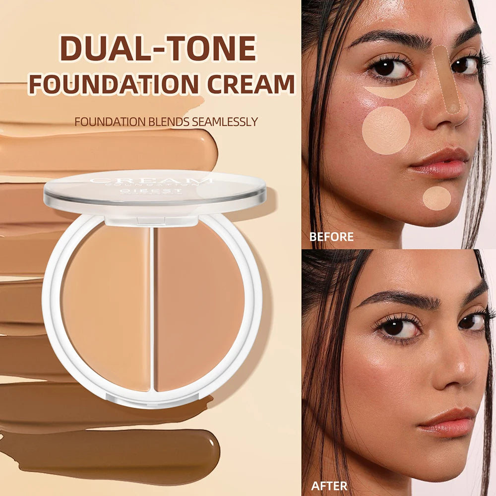 QIBEST Waterproof Cream Foundation Moisturizing Matte Full Coverage