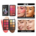 QIBEST 16 Colors Box Blusher Plate Multi-Color Cream Blush Plate Concealer Contour And Highlighter Palette Makeup Blush Face