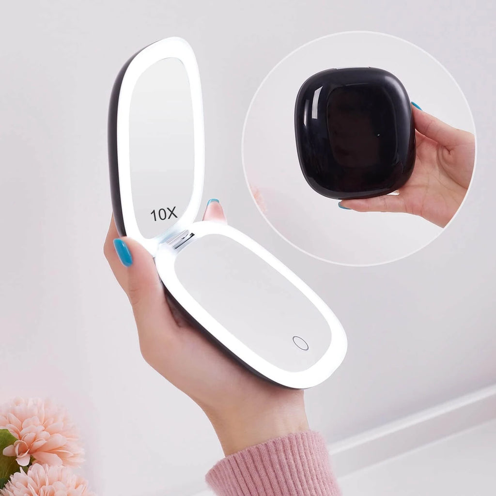 Miroir LED de poche carré