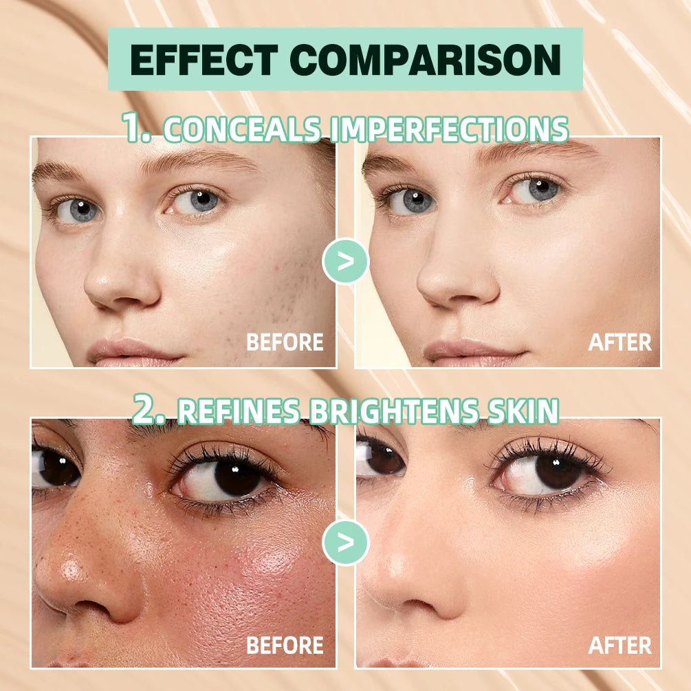 QIBEST Liquid Concealer Matte High Coverage Waterproof