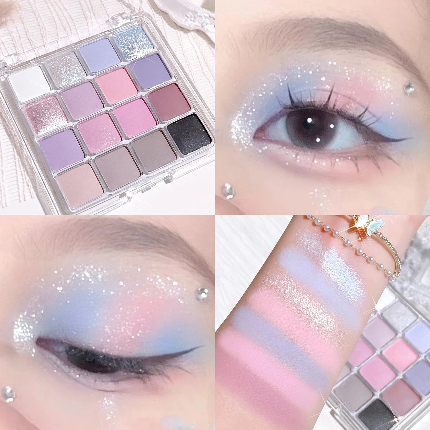 Sixteen-color sunset magic eye shadow Korean makeup