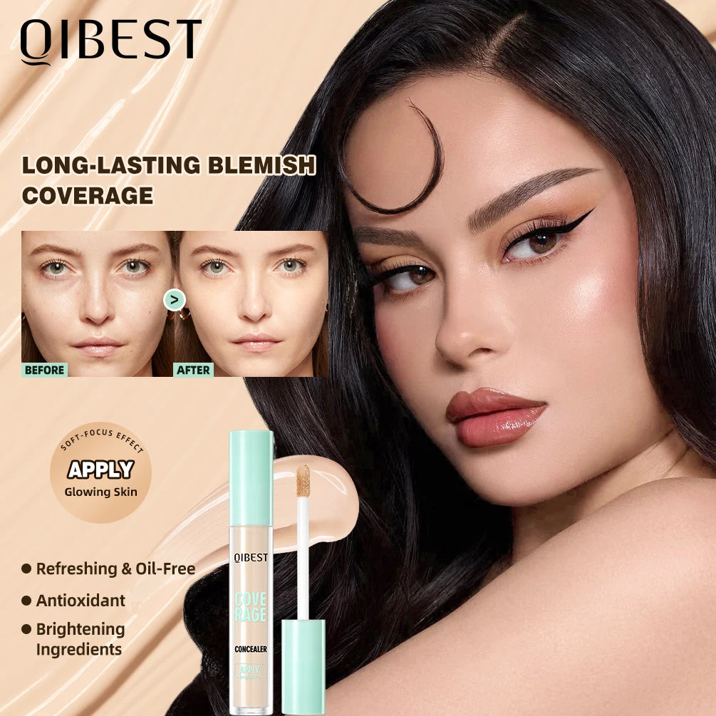 QIBEST Liquid Concealer Matte High Coverage Waterproof