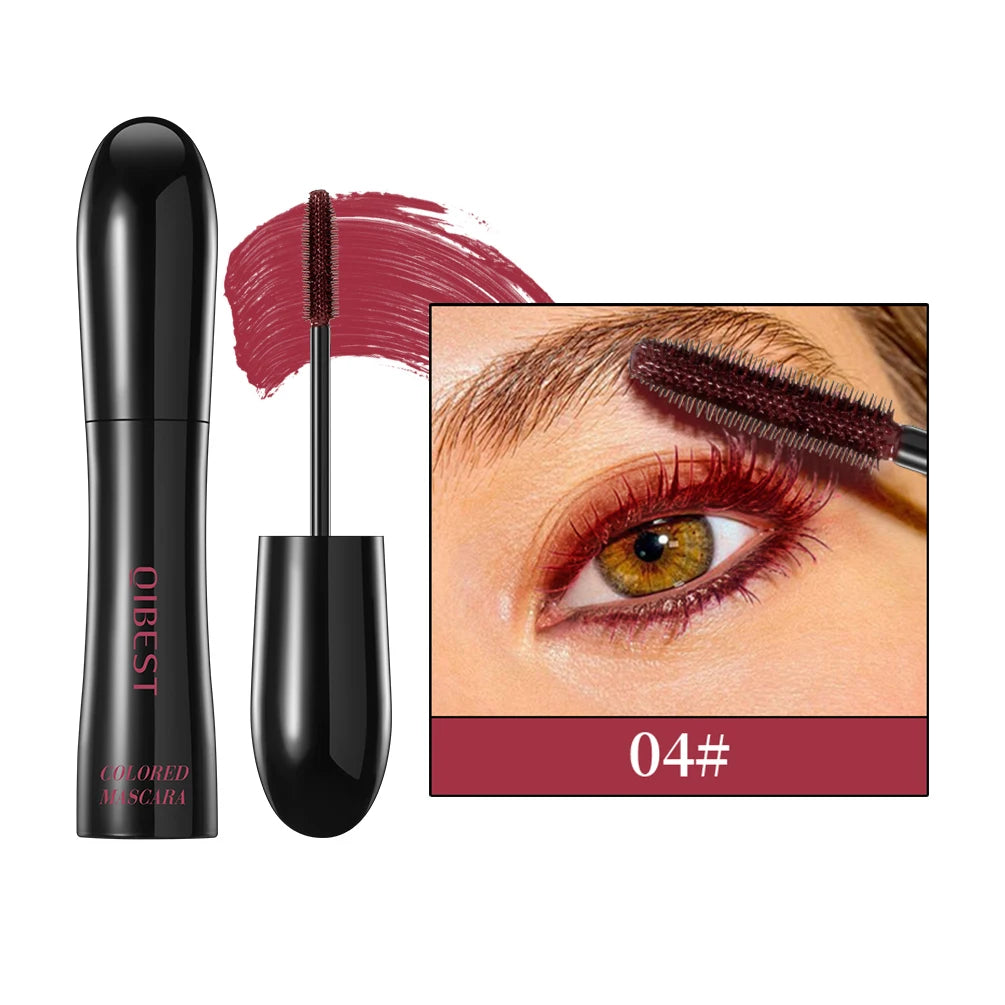 QIBEST 4D Silk Fiber Eyelash Mascara Waterproof Colorful Mascara