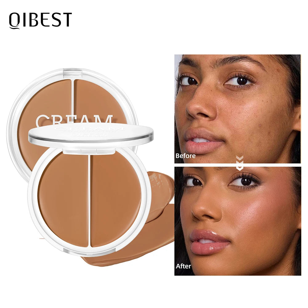 QIBEST Waterproof Cream Foundation Moisturizing Matte Full Coverage