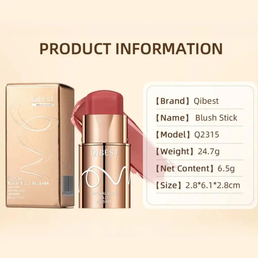 6 Colors Cream Blush Stick Waterproof Long Lasting Cheek Lip Eye Makeup Blendable