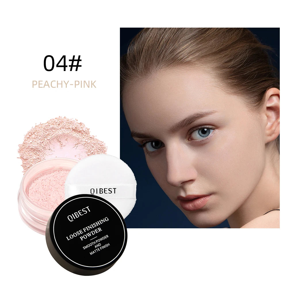 QIBEST 4 Colors Loose Powder Waterproof Oil-Control Matte