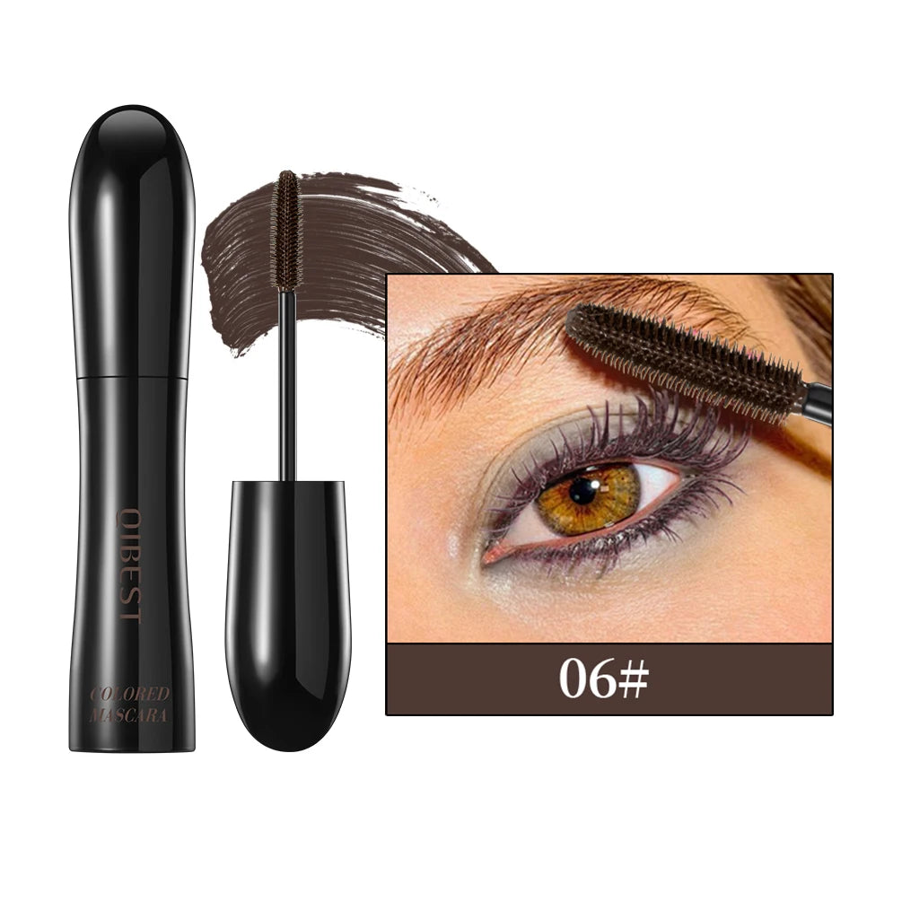 QIBEST 4D Silk Fiber Eyelash Mascara Waterproof Colorful Mascara