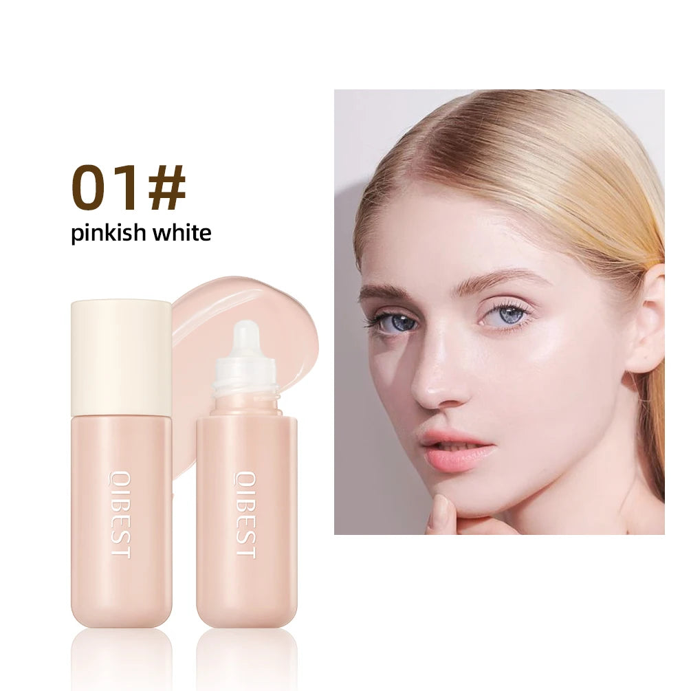 QIBEST Liquid Foundation High Coverage Waterproof Face Concealer Base Cream