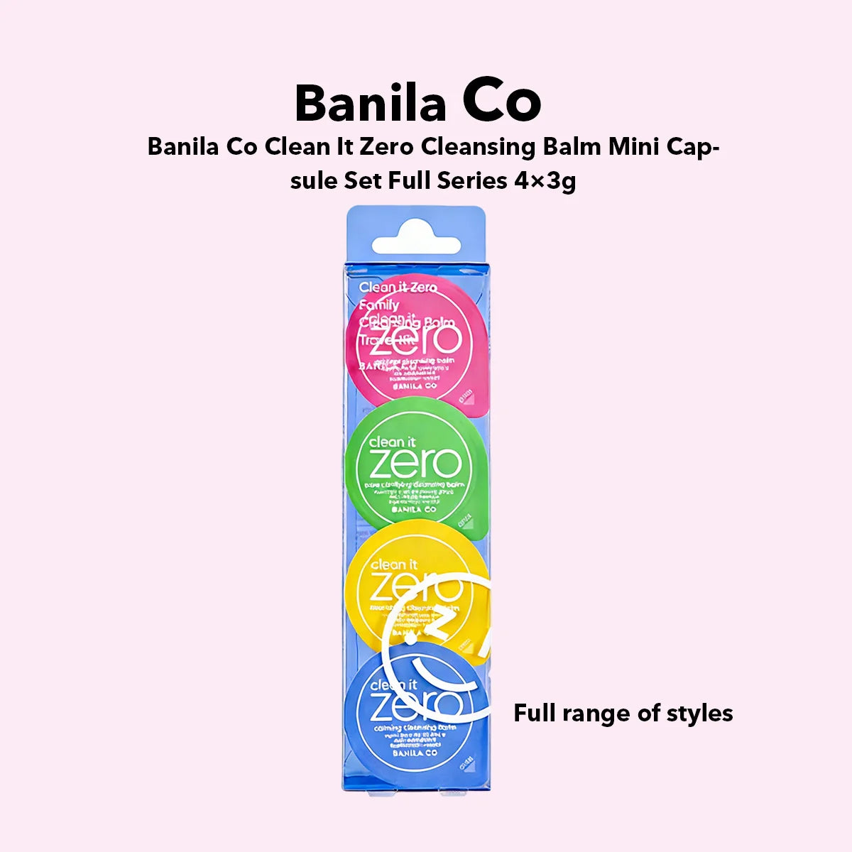Banila Co Clean It Zero Cleansing Balm Mini Capsule Set 4×3g,Creamy Balm,Deep Makeup Removal,Korean Cosmetic,Korean Makeup