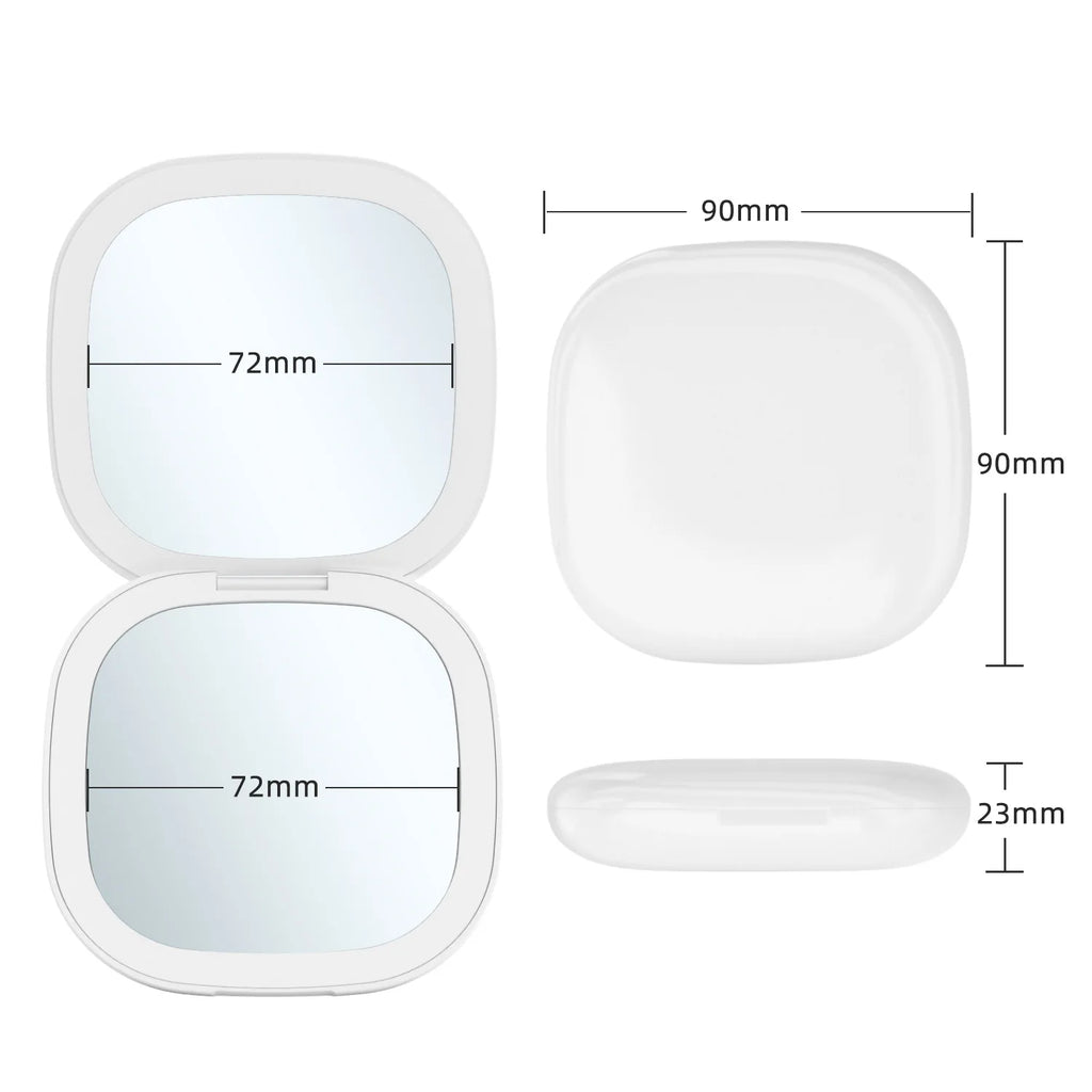 Miroir LED de poche carré