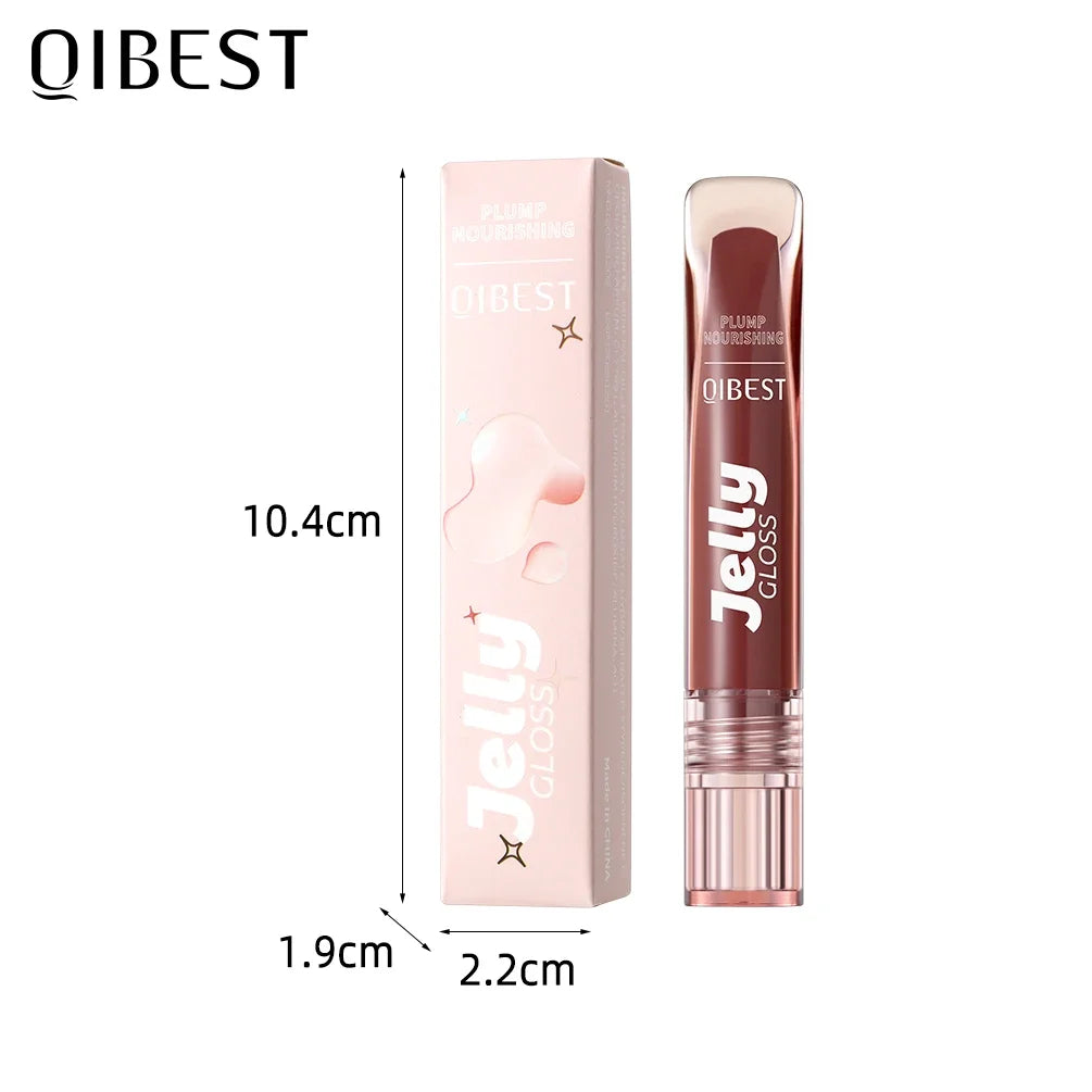 QIBEST Mirror Pearl Lip Gloss Long Lasting Moisturizing Lipstick Shine Glitter Lip Glaze