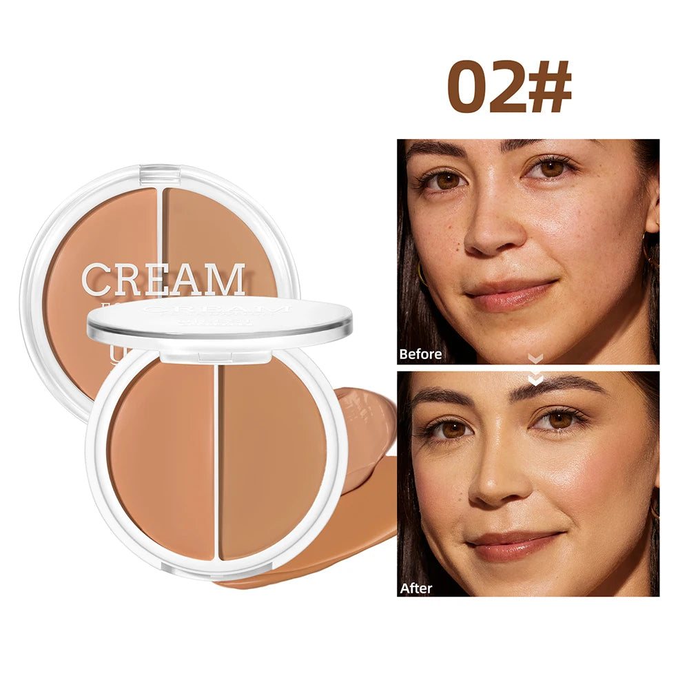 QIBEST Waterproof Cream Foundation Moisturizing Matte Full Coverage