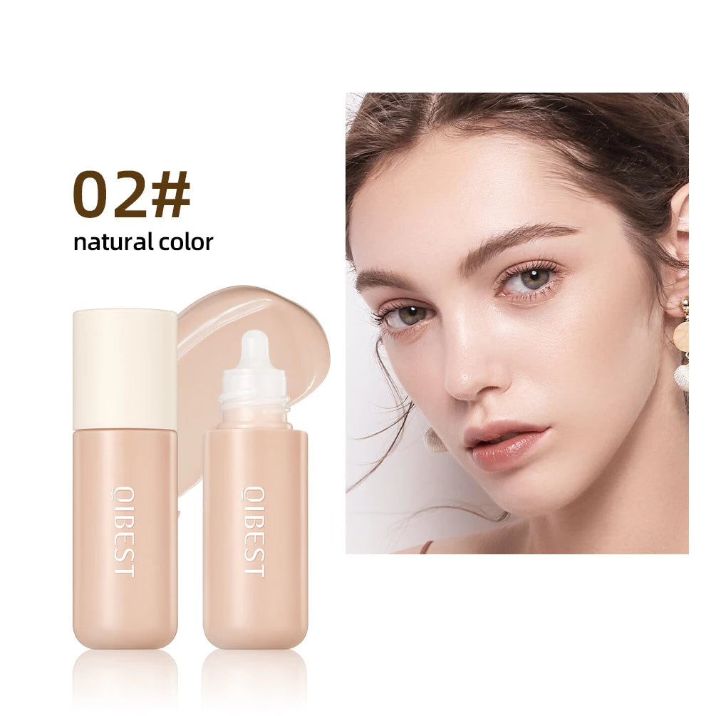 QIBEST Liquid Foundation High Coverage Waterproof Face Concealer Base Cream